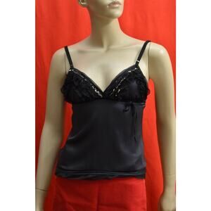 NWT DOLCE & GABBANA SN0220 BLACK SILK SEQUINS RUSHED DRESS TANK TOP 38 ITALY